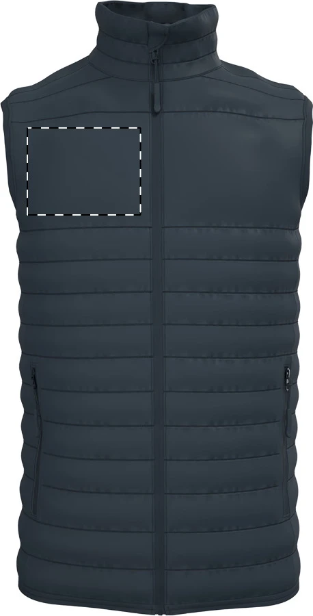 IB6172 zateplená vesta - iDealBasic – dark blue – tlačová plocha – Pravá hruď
