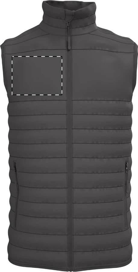 IB6172 zateplená vesta - iDealBasic – dark grey – tlačová plocha – Pravá hruď