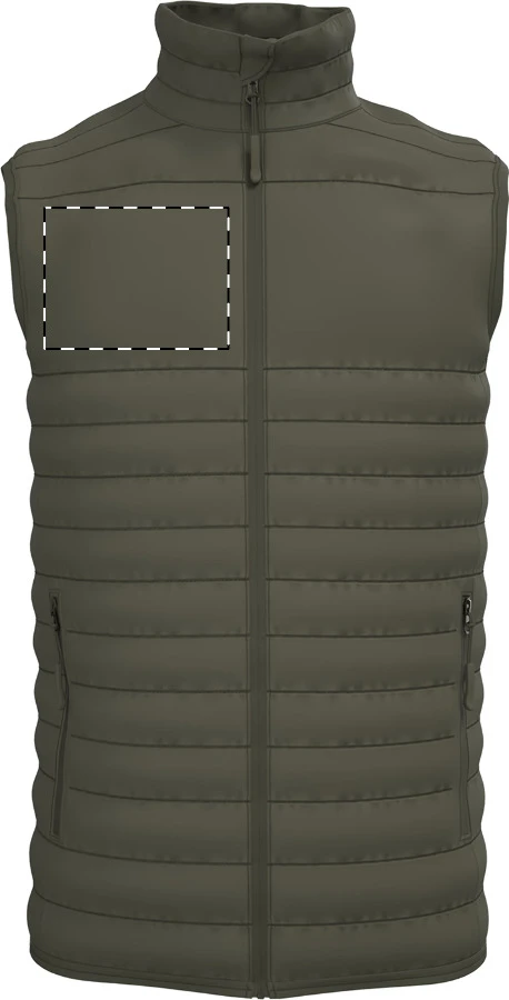 IB6172 zateplená vesta - iDealBasic – olive – tlačová plocha – Pravá hruď