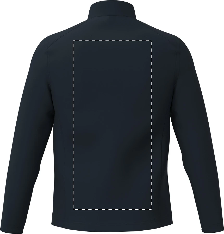 IB410 dvojvrstvová softshellová bunda - iDealBasic – dark blue – tlačová plocha – Zadná strana