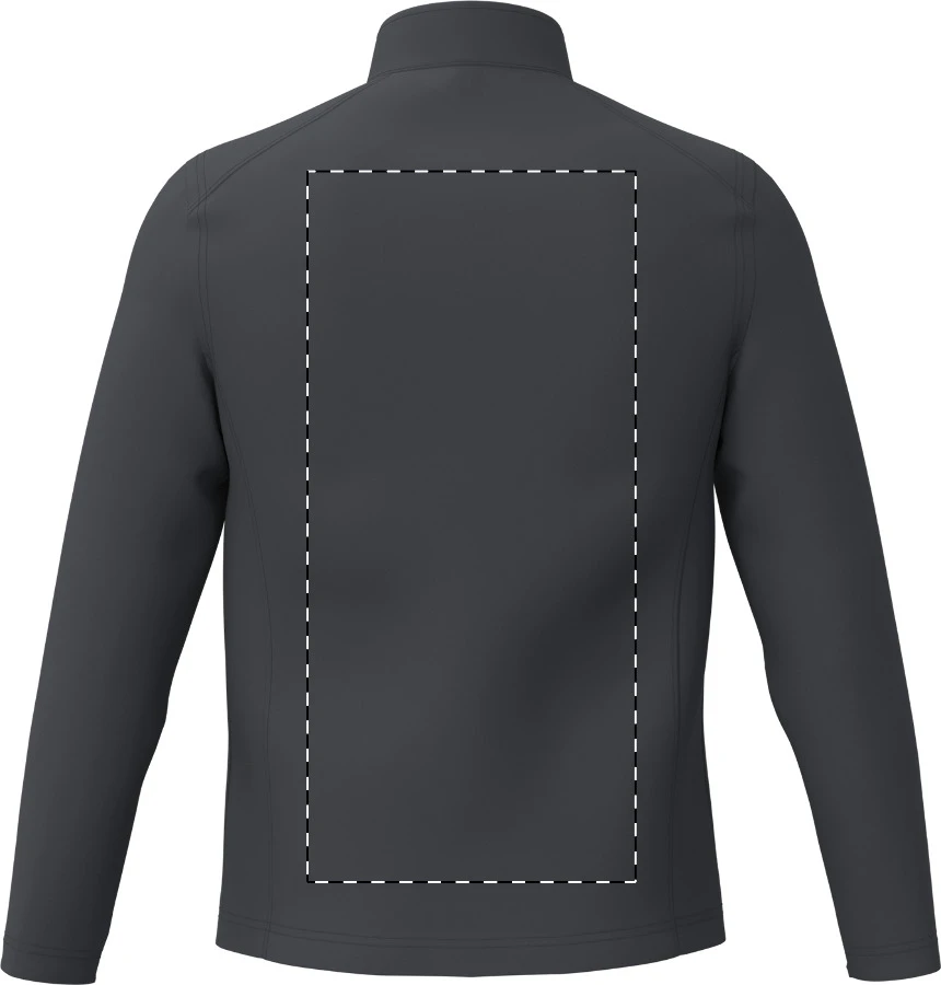 IB410 dvojvrstvová softshellová bunda - iDealBasic – dark grey – tlačová plocha – Zadná strana