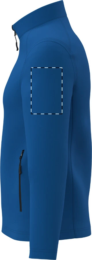 IB410 dvojvrstvová softshellová bunda - iDealBasic – blue – tlačová plocha – Ľavý rukáv