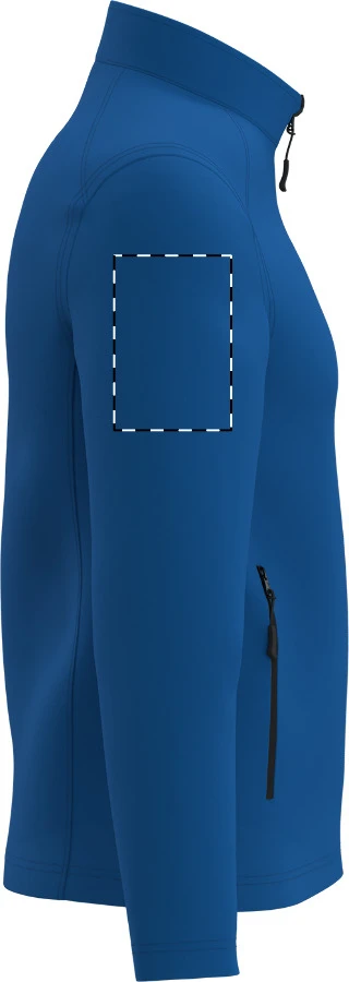 IB410 dvojvrstvová softshellová bunda - iDealBasic – blue – tlačová plocha – Pravý rukáv