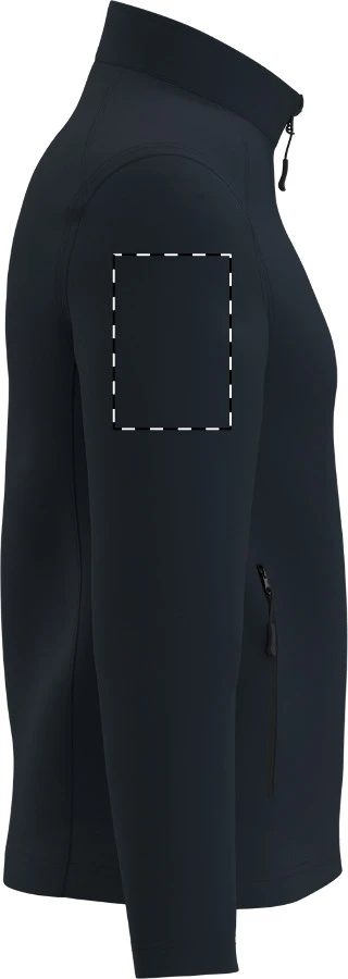 IB410 dvojvrstvová softshellová bunda - iDealBasic – dark blue – tlačová plocha – Pravý rukáv