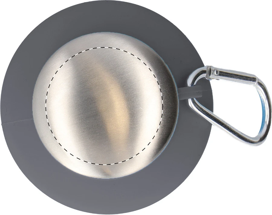 Colsip skladacia fľaša – dark grey – tlačová plocha – Čiapka