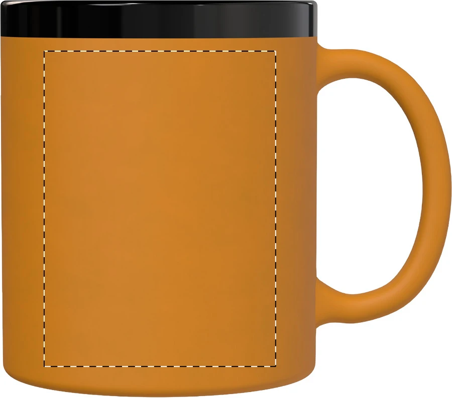 Kovary hrnček – orange – tlačová plocha – Pravák
