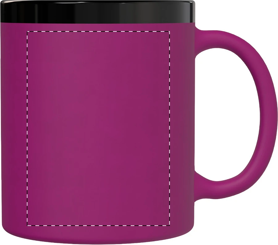 Kovary hrnček – pink – tlačová plocha – Pravák