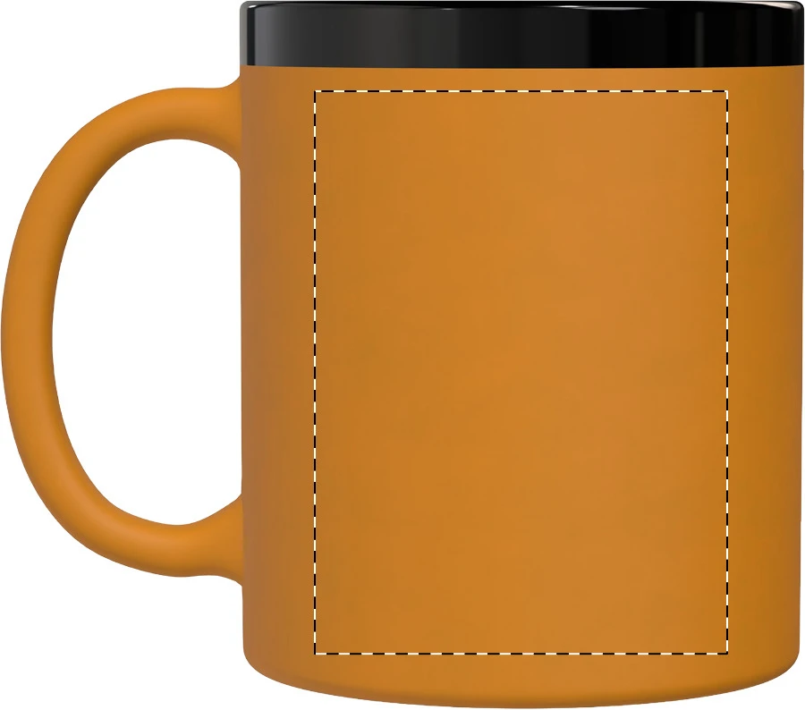 Kovary hrnček – orange – tlačová plocha – Ľavák