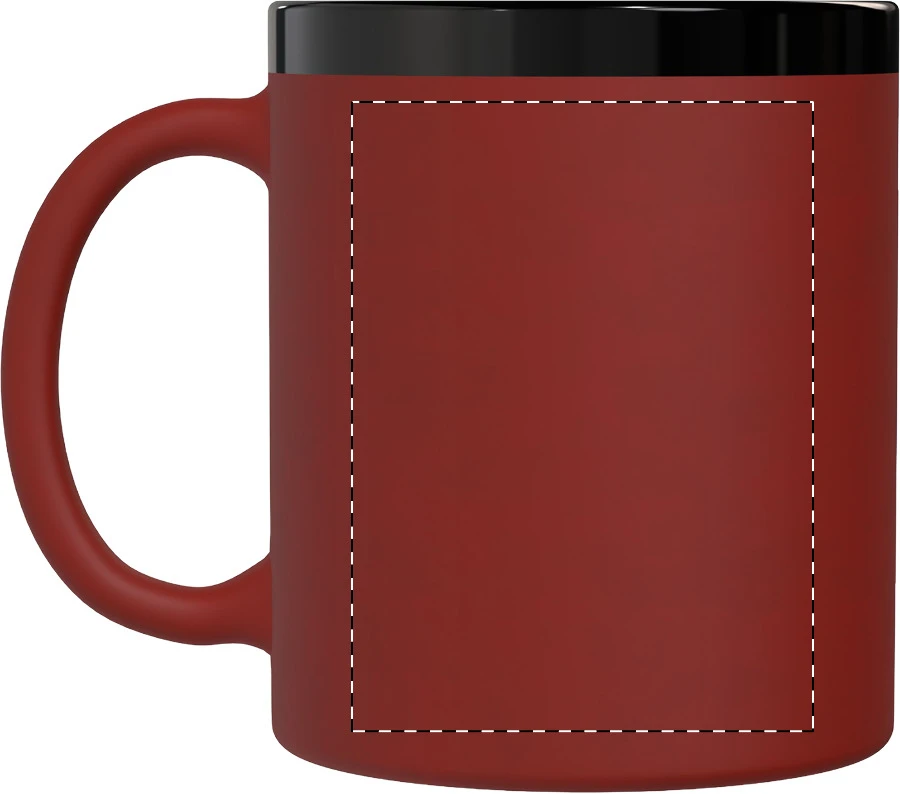 Kovary hrnček – red – tlačová plocha – Ľavák