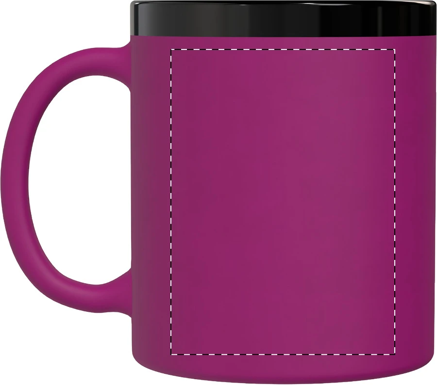 Kovary hrnček – pink – tlačová plocha – Ľavák