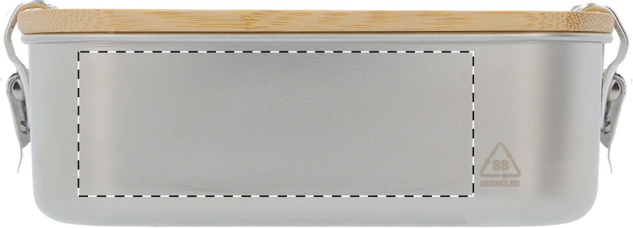 Motetsu RSS box na jedlo – silver – tlačová plocha – Predná strana