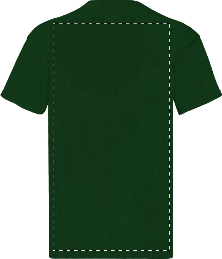 GI3000 ľahké bavlnené tričko - Gildan – dark green – tlačová plocha – Zadná strana