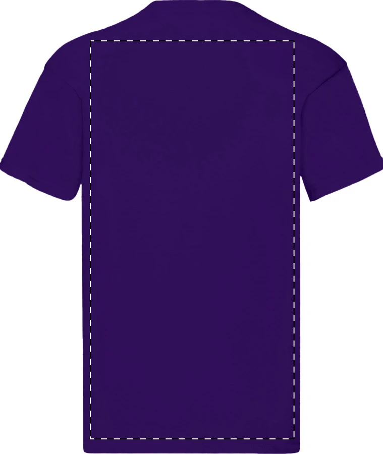 GI3000 ľahké bavlnené tričko - Gildan – purple – tlačová plocha – Zadná strana