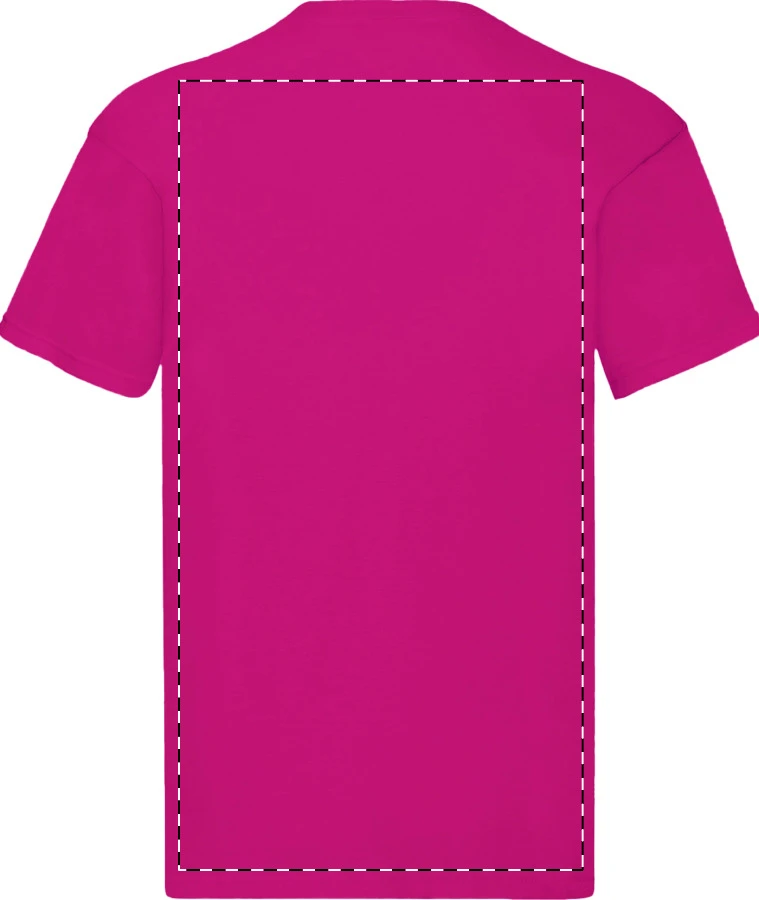 GI3000 ľahké bavlnené tričko - Gildan – dark pink – tlačová plocha – Zadná strana
