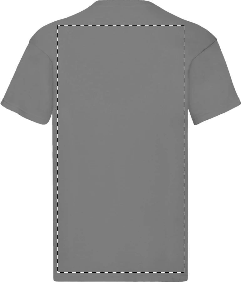 GI3000 ľahké bavlnené tričko - Gildan – dark grey – tlačová plocha – Zadná strana