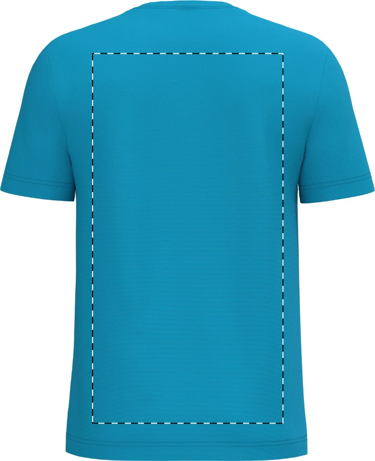 IB300 športové tričko - iDealBasic – light blue – tlačová plocha – Zadná strana