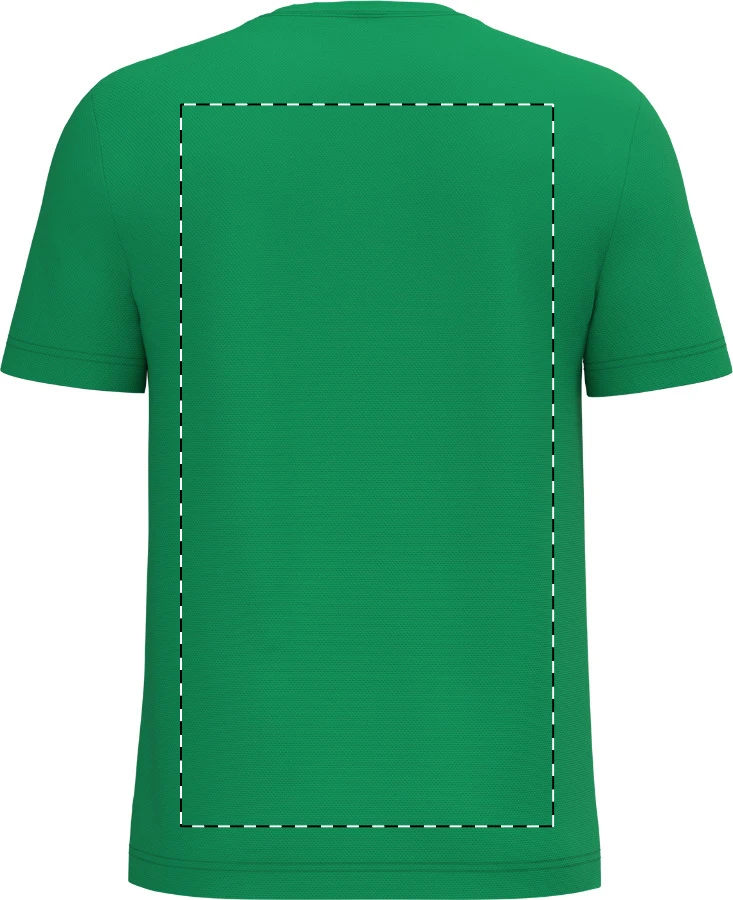 IB300 športové tričko - iDealBasic – green – tlačová plocha – Zadná strana