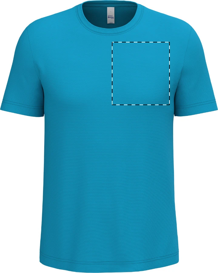 IB300 športové tričko - iDealBasic – light blue – tlačová plocha – Ľavá hruď