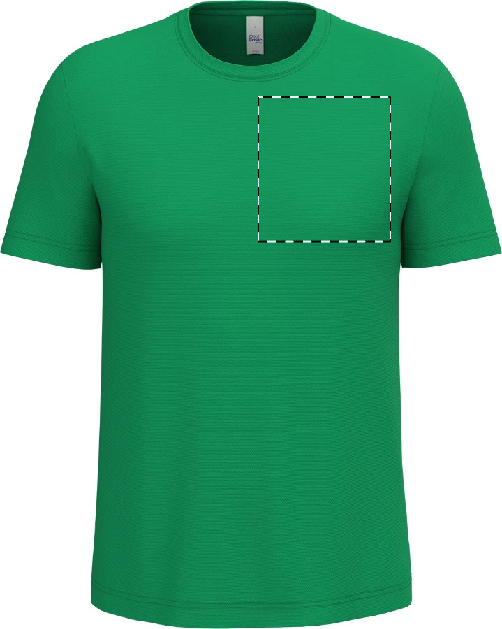 IB300 športové tričko - iDealBasic – green – tlačová plocha – Ľavá hruď