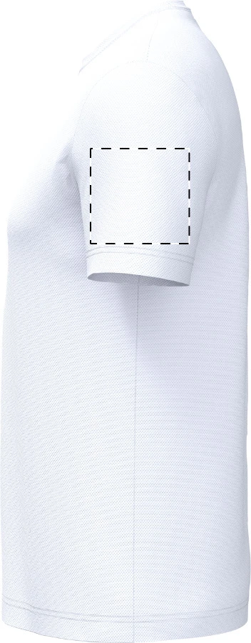 IB300 športové tričko - iDealBasic – white – tlačová plocha – Ľavý rukáv