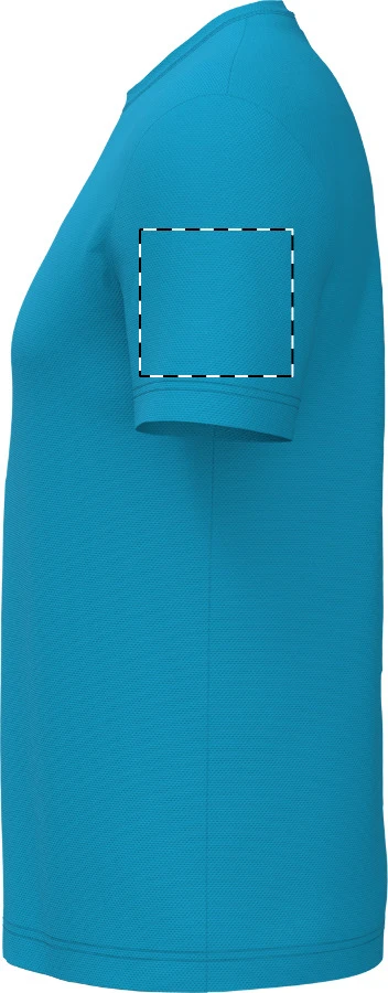 IB300 športové tričko - iDealBasic – light blue – tlačová plocha – Ľavý rukáv