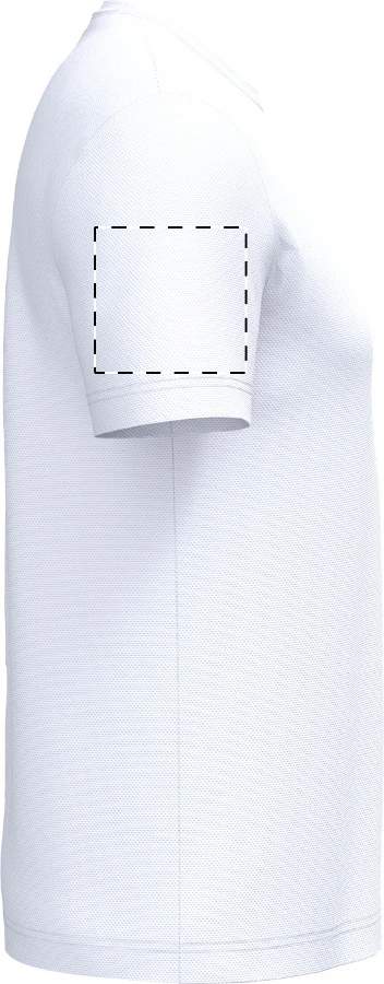 IB300 športové tričko - iDealBasic – white – tlačová plocha – Pravý rukáv