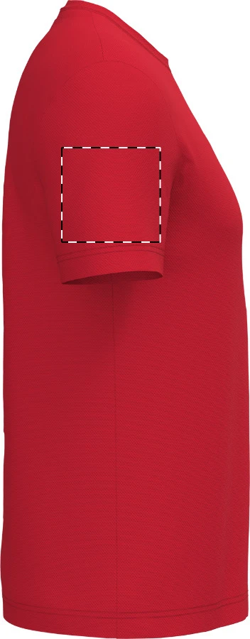 IB300 športové tričko - iDealBasic – red – tlačová plocha – Pravý rukáv