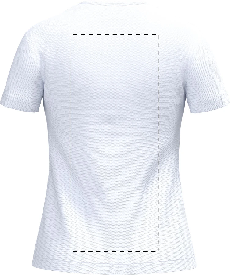 IB301 dámske športové tričko - iDealBasic – white – tlačová plocha – Zadná strana