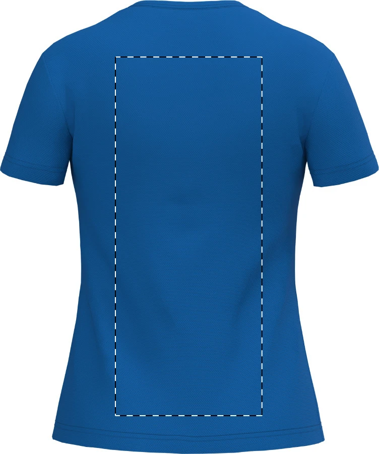 IB301 dámske športové tričko - iDealBasic – blue – tlačová plocha – Zadná strana