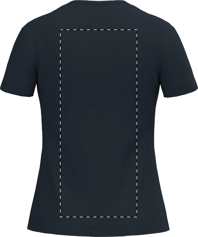IB301 dámske športové tričko - iDealBasic – dark blue – tlačová plocha – Zadná strana