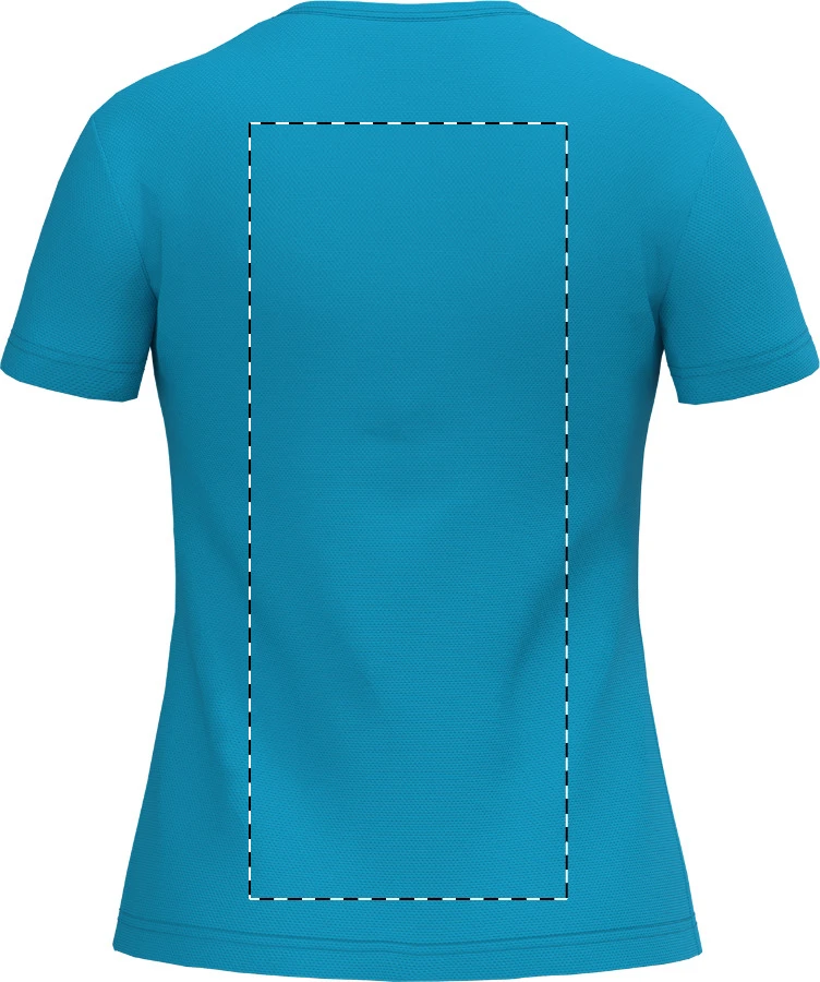 IB301 dámske športové tričko - iDealBasic – light blue – tlačová plocha – Zadná strana