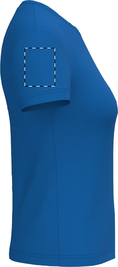 IB301 dámske športové tričko - iDealBasic – blue – tlačová plocha – Pravý rukáv