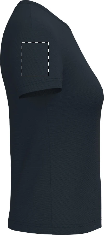 IB301 dámske športové tričko - iDealBasic – dark blue – tlačová plocha – Pravý rukáv