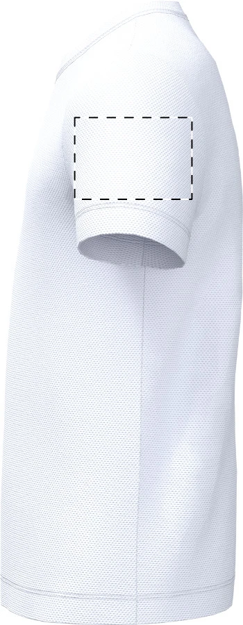 IB302 detské športové tričko - iDealBasic – white – tlačová plocha – Ľavý rukáv