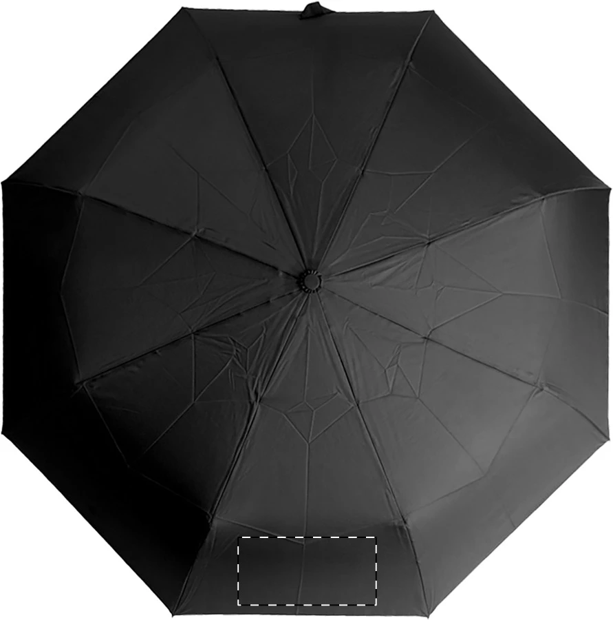 Superba RPET dáždnik – čierna – tlačová plocha – Panel 5
