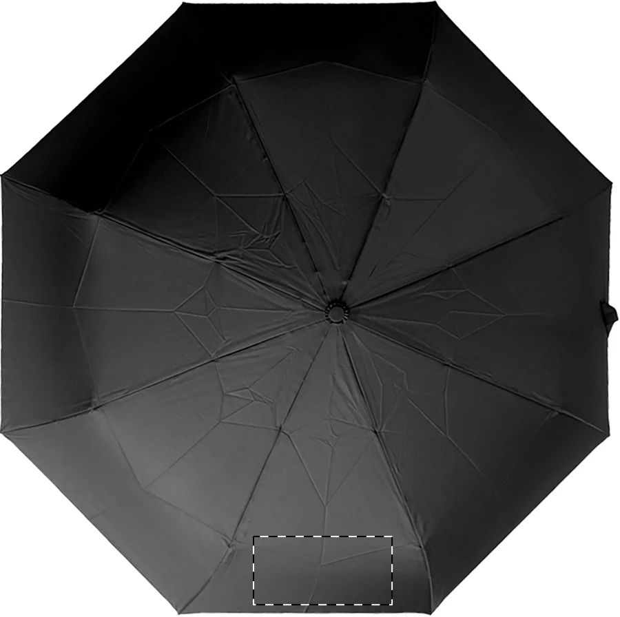 Superba RPET dáždnik – čierna – tlačová plocha – Panel 7
