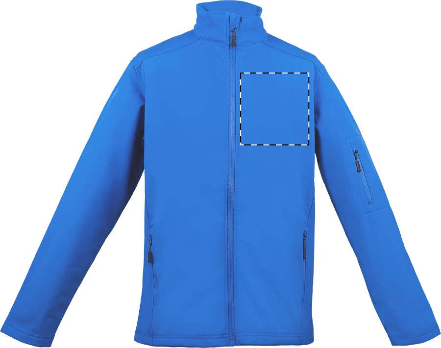 LE800 3-vrstvová softshellová bunda - LegendClassics – dark blue – tlačová plocha – Ľavá hruď