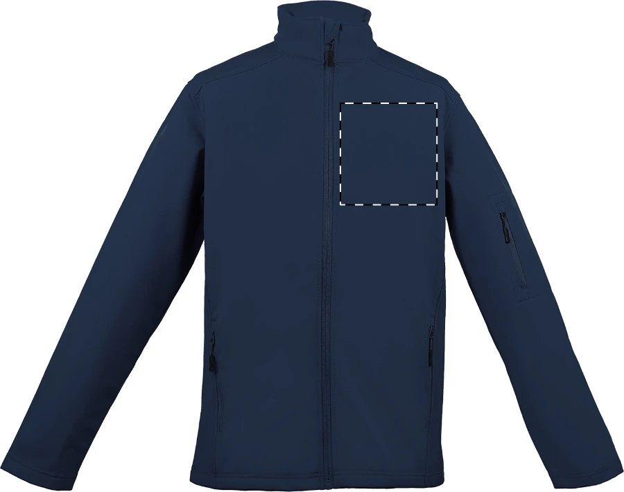 LE800 3-vrstvová softshellová bunda - LegendClassics – dark blue – tlačová plocha – Ľavá hruď