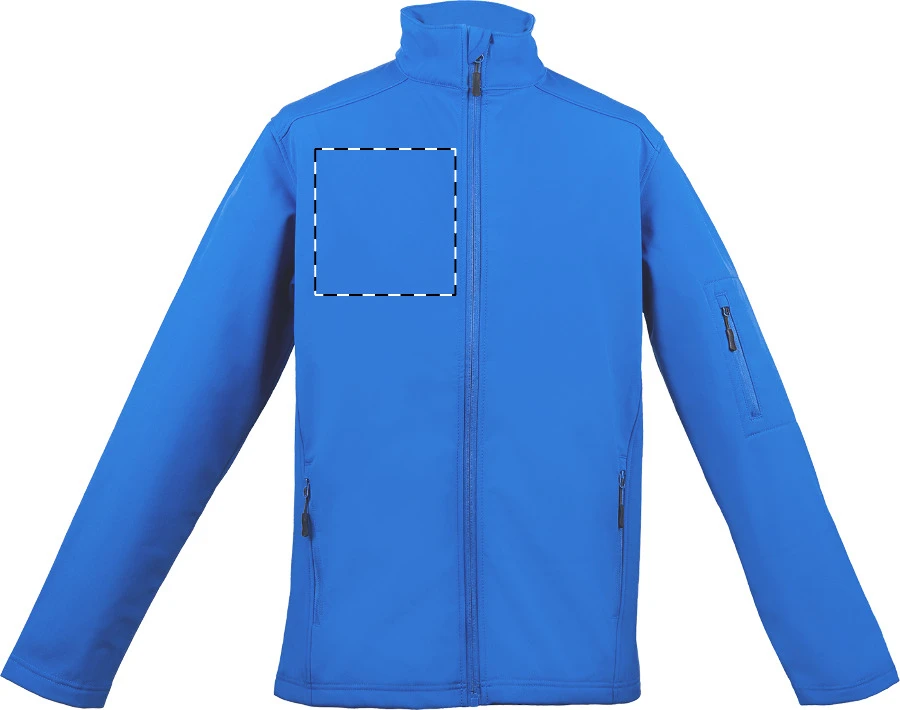 LE800 3-vrstvová softshellová bunda - LegendClassics – dark blue – tlačová plocha – Pravá hruď