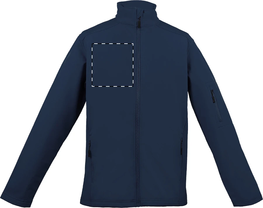 LE800 3-vrstvová softshellová bunda - LegendClassics – dark blue – tlačová plocha – Pravá hruď