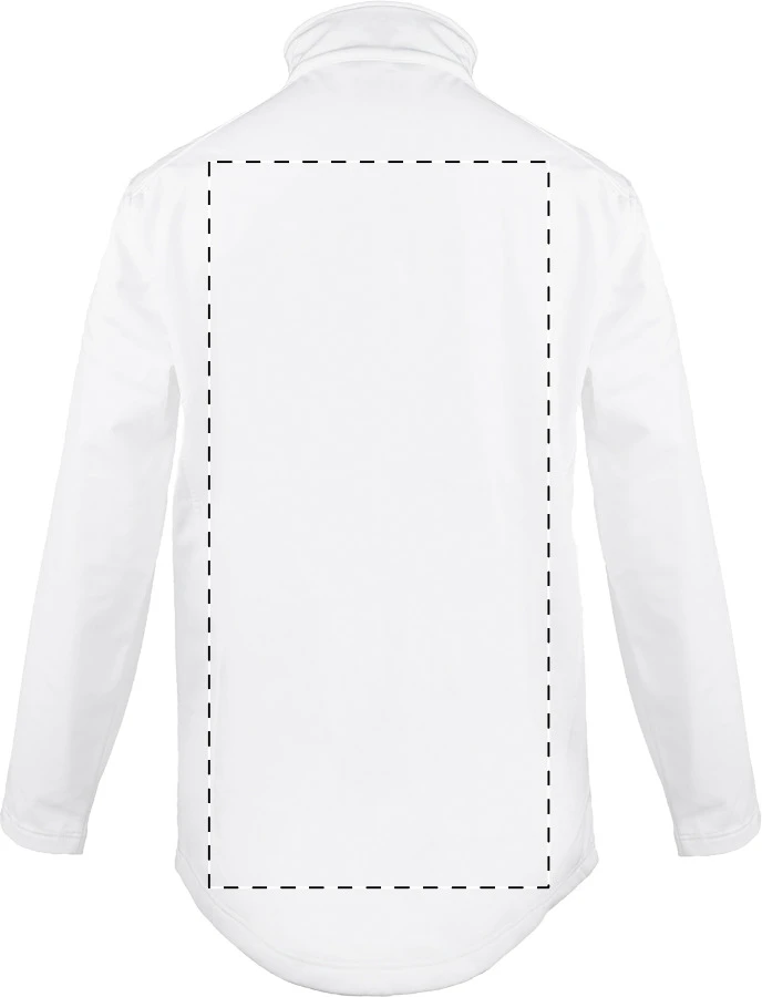LE800 3-vrstvová softshellová bunda - LegendClassics – white – tlačová plocha – Zadná strana