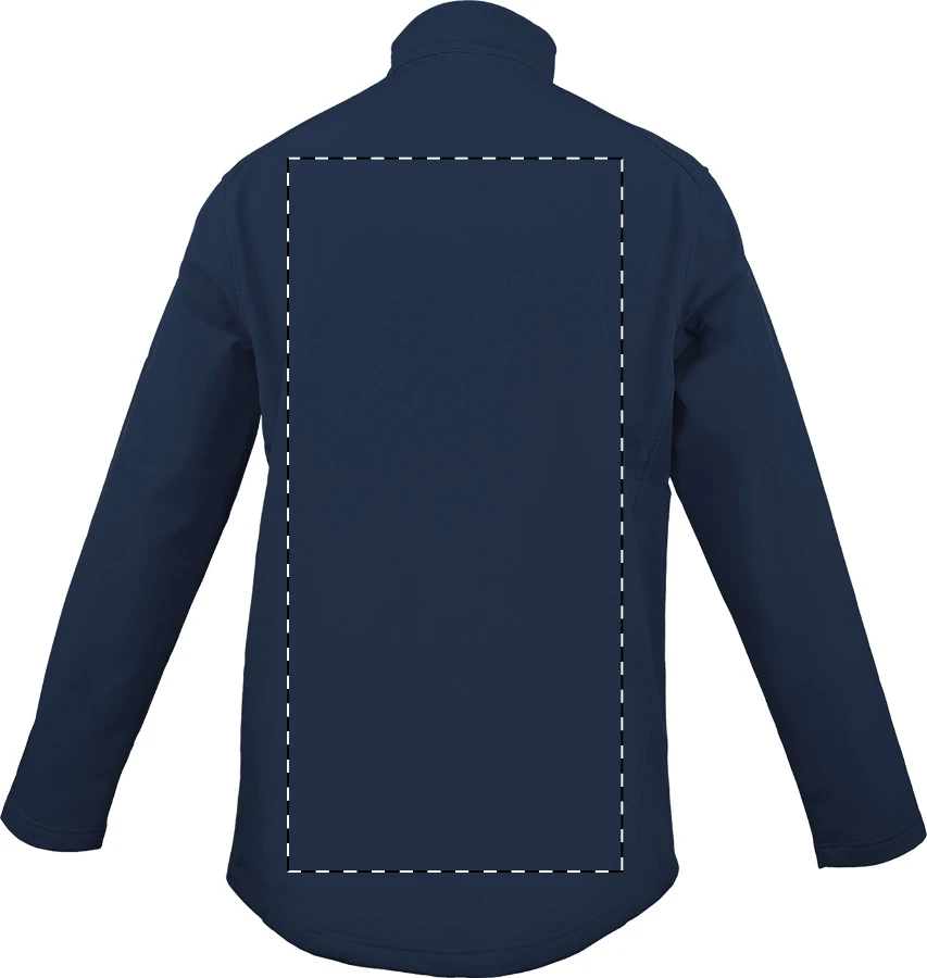 LE800 3-vrstvová softshellová bunda - LegendClassics – dark blue – tlačová plocha – Zadná strana