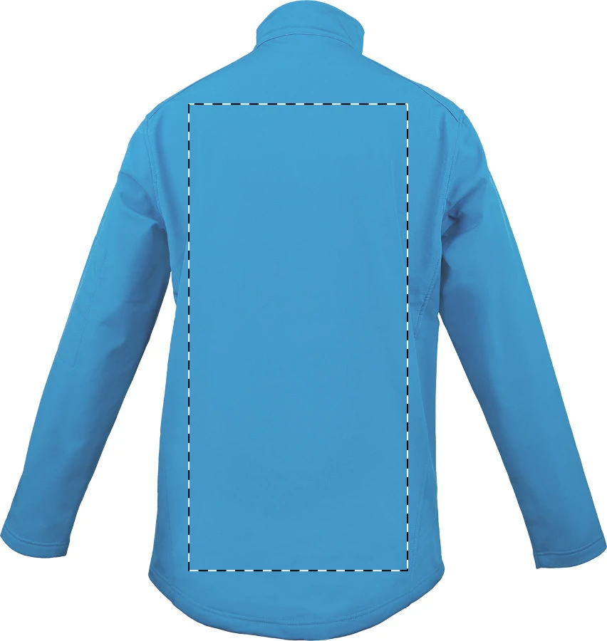 LE800 3-vrstvová softshellová bunda - LegendClassics – light blue – tlačová plocha – Zadná strana