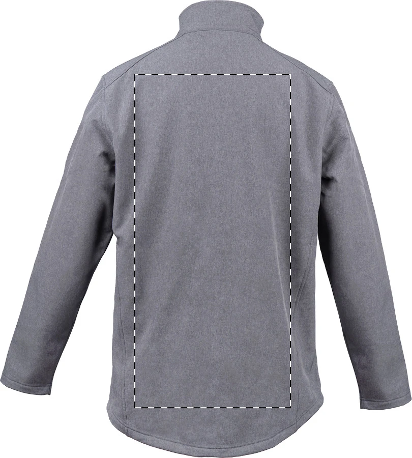 LE800 3-vrstvová softshellová bunda - LegendClassics – ash grey – tlačová plocha – Zadná strana