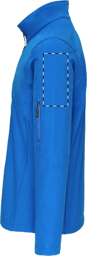 LE800 3-vrstvová softshellová bunda - LegendClassics – dark blue – tlačová plocha – Ľavý rukáv
