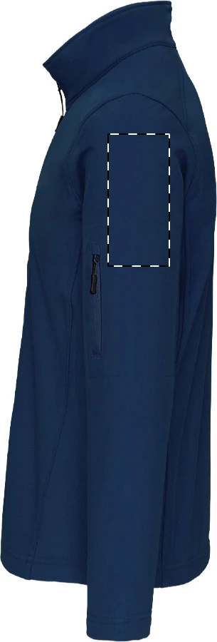 LE800 3-vrstvová softshellová bunda - LegendClassics – dark blue – tlačová plocha – Ľavý rukáv