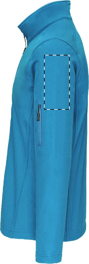 LE800 3-vrstvová softshellová bunda - LegendClassics – light blue – tlačová plocha – Ľavý rukáv