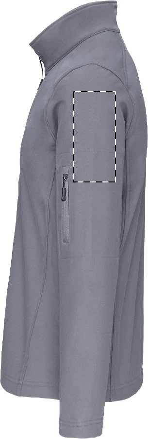 LE800 3-vrstvová softshellová bunda - LegendClassics – ash grey – tlačová plocha – Ľavý rukáv