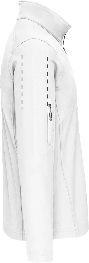 LE800 3-vrstvová softshellová bunda - LegendClassics – white – tlačová plocha – Pravý rukáv
