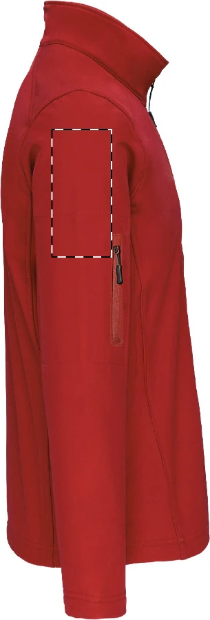 LE800 3-vrstvová softshellová bunda - LegendClassics – red – tlačová plocha – Pravý rukáv